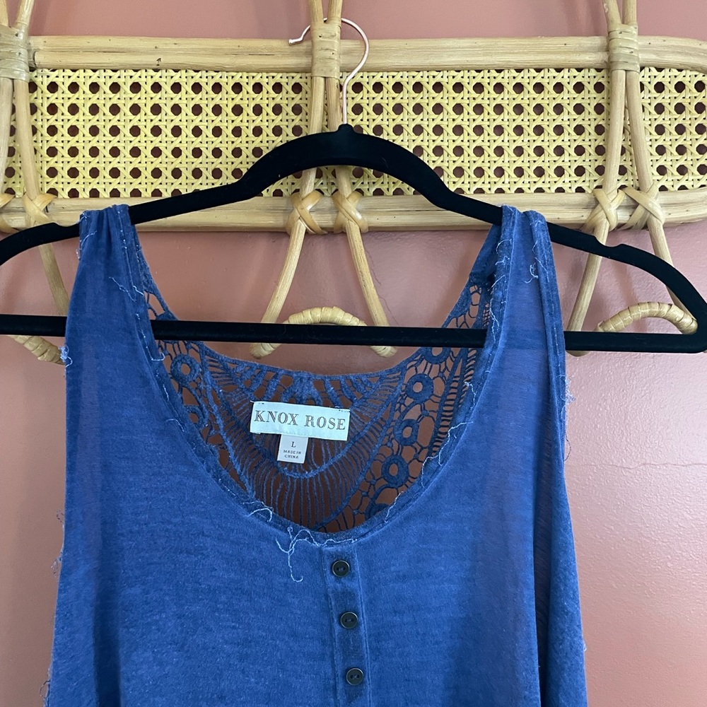 Knox Rose Navy Blue Tank Top - Picture 4 of 4